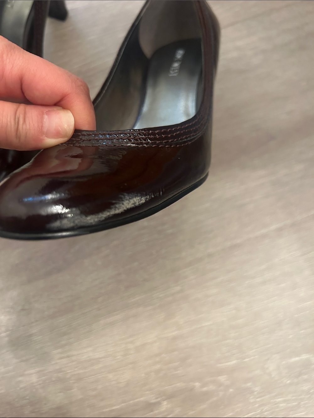 Nine West 6 1/2 burgundy pumps - Picture 5 of 7